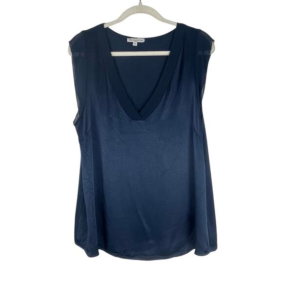New Collection Satin Navy Pajama Set Made in Italy Size S/M